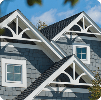 image of a home with decorative gables